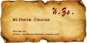 Wilheim Zsuzsa névjegykártya